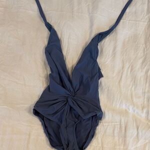 Elegant Navy Women's One Piece Swimsuit